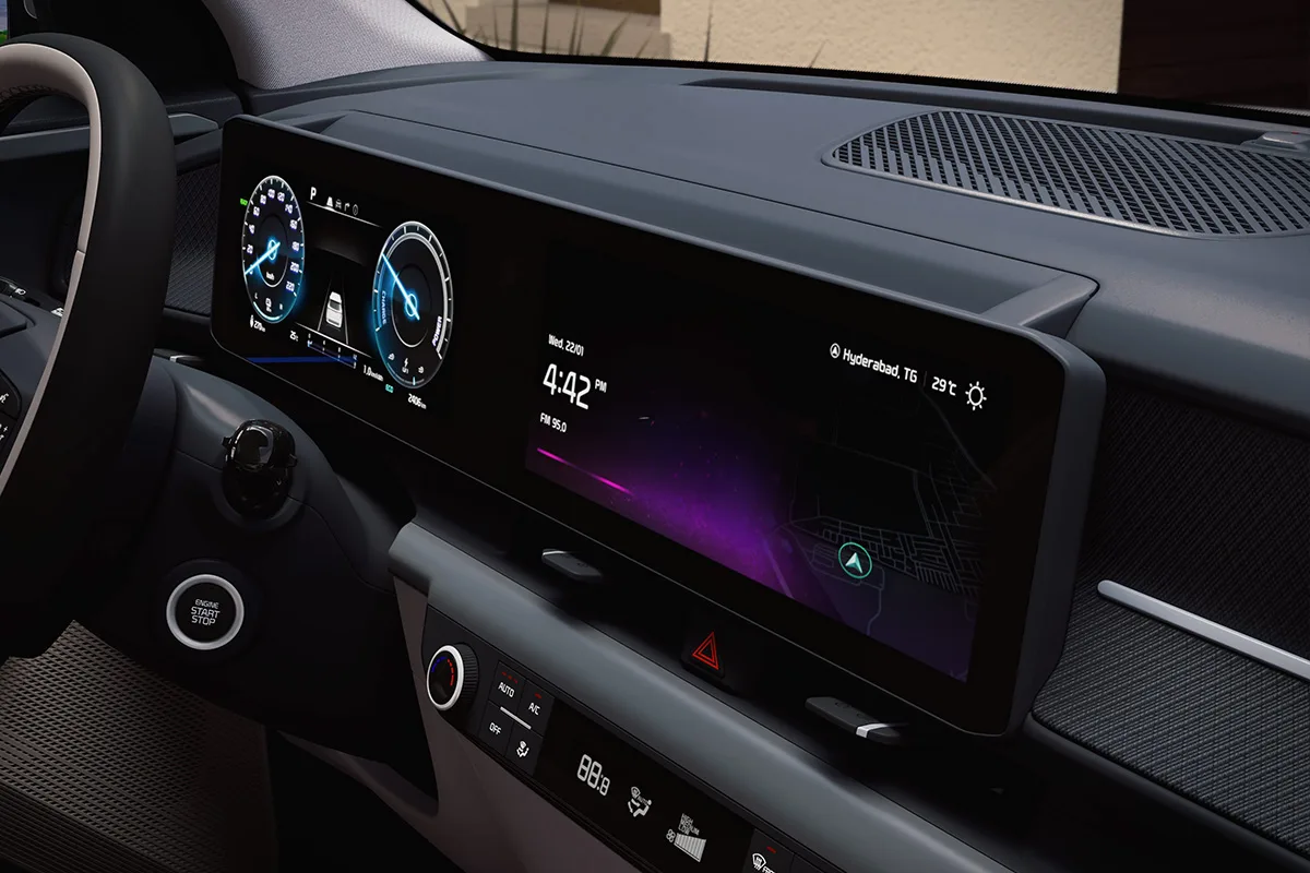 Enjoy seamless connectivity and entertainment with the wide, dual panoramic display, crafted for intuitive access so everyone can easily stay in touch and engaged.