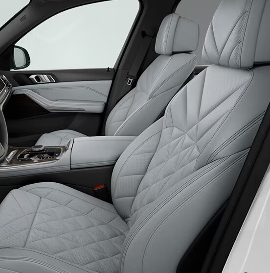 With soft and luxurious Sensafin upholstered sports seating, peak comfort is yours. Design your dream sanctuary with color options like Cognac and Silverstone.